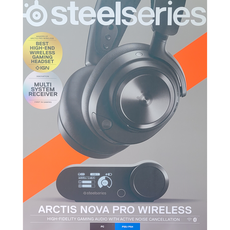 스틸시리즈 ARCTIS NOVA PRO WIRELESS 무선 게이밍 헤드셋, 블랙, HS25