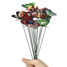 정원 3D 나비 마당 화분 다채로운 잠자리 말뚝 야외 파티 장식 10 개 15, 04 6.0cm-15Pcs
