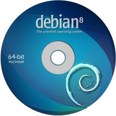 DVD의 Debian Linux 8.0 제시 전체(64비트) 라이브/설치 버전.