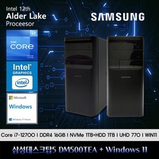 삼성데스크탑5 12세대 i7 컴퓨터 DM500TEA-A78A+WIN11(i7-12700/16GB/SSD1TB+HDD1TB/UHD770/WIN11)