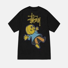 스투시 23SS 돌리 피그먼트 다이드 티셔츠 블랙 네츄럴 Stussy Dollie Pigment Dyed T-shirt