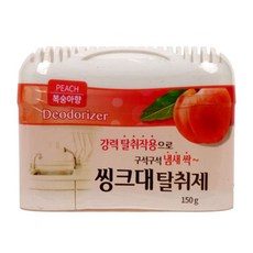 150g 싱크대 냄새제거제 씽크대 탈취제 싱크대탈취제, 복숭아향, 6개