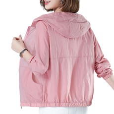 라부라카 중년 여성 여름 자외선차단 경량 바람막이 자켓 후드 루즈핏 엄마옷 봄 후드 점퍼트렌치코트