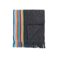 [해외]폴스미스머플러목도리 PAUL SMITH Multi Stripe MULTI EDGE Grey Wool Scarf Muffler Made in Germany