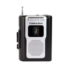 카세트 테이프 플레이어 라디오 휴대용 오디오 cd usb tomashi f-318a 레코더 fm am 워크맨(뉴스 음악 언어 학습용 내장 스피커 포함)