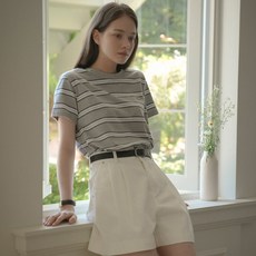 틸아이다이 Multi stripe cotton t-shirt_Gray - 틸아이다이셔츠