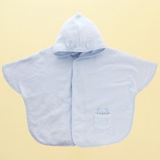 [압소바]망또형 목욕가운(양말증정), 블루