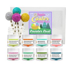 BAKELL Hoppin Into Easter Dazzler Dust Combo 8 Pack B (5g Jar) | Non-Toxic Decorating Glitters & Dus