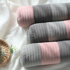 [모던센스] 파스텔 피그먼트 패치 경추 메밀베개, 1개, 핑크