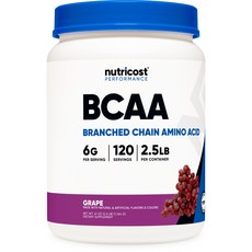 뉴트리코스트 BCAA 대용량 파우더 포도맛 1개 1서빙 bcaa 6g 120회분 BCAA Powder [120 SERV] [Grape], 1,164g