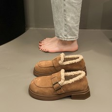 기모 워커 털신녀 추동 통굽 한 발 밟다