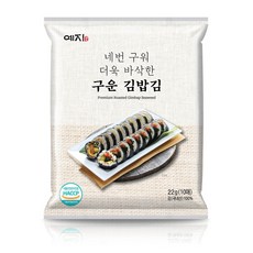 예지김 진도 네번 구운 김밥김 10매 / 인공감미료 무첨가, 10개, 22g 10개, 22g