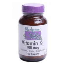 블루보넷 비타민 K1 100mcg 캐플렛 글루텐 프리 무설탕, 3개, 100정