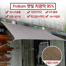 Frokom 차광막 95% 옥상 그늘막 야외 햇빛 차양막, 1개