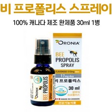 비 프로폴리스 스프레이 캐나다 산 하루 총 플라보노이드 17mg 함유 고 품격 프리미엄 제품 식약처 정밀검사 합격 구강 건강 황산화 작용 도움 줄 수 있음, 1병, 30ml