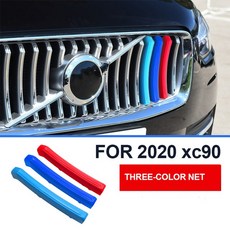볼보 호환 부품 xc90 적합 3 색 메쉬 장식 스트립 자동차 스티커 액세서리, [01] red blue Light blue, [01] XC90