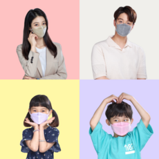 ALL 국내산 키리아 파스텔에디션 3D 컬러마스크, 대형, 3D 대형 파스텔 블루