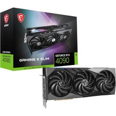 MSI 게이밍 지포스 RTX 4090 24GB GDRR6X 384비트 HDMIDP Nvlink TriFrozr 3 에이다 러브레이스 아키텍처 OC 그래픽 카드 X 슬림 24G, 1개