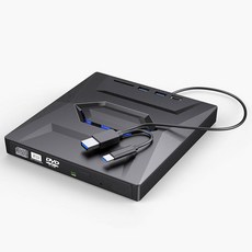 외장dvd 3.0 USB C 타입 슬림 외장 DVD RW CD 라이터 드라이브 버너 리더 플레이어 노트북 PC 버너용 광학