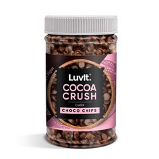 인도 LuvIt 코코아크러쉬 다크 초코칩 풍부한 맛 베이킹에 이상적 글루텐 프리 비건 350g, 1개