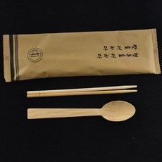 친환경수저젓가락세트 500개 대나무(수저+젓가락), 크라프트종이포장(대나무수저＋대나무젓가락), 1개