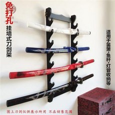 지휘봉거치대 검도족대 홀대 사극 시추 고급 검대검탁 원목 칼받침 장식 보검 선반 상아 장식 흑단 마호가니, 02 무펀칭 블랙 2단 칼걸이, 01 일층