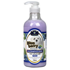 벨버드 블루베리 반려견 샴푸 & 린스 겸용, 750ml, 4개