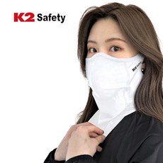K2 Safety 메쉬 숨편한 가드스카프 멀티스카프+3중 MB필터 5매 증정, 화이트