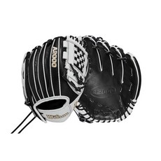 윌슨 Wilson 2024 A2000 P12 30.5cm(12인치) 투수 패스트피치 장갑 - 왼손 투구 365205, Left Hand Throw, Black/White/Blonde