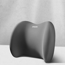바른하나 차량용 메모리폼 허리쿠션, 그레이, 1개