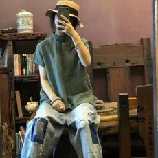 창파오 치파오 의상 일본 태국 전통 인도 스위스 여장남자 면 마 남방 여반팔 루즈핏 반버튼 하이