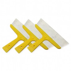 국산 노랑 스텐 스크래퍼 헤라 도배 벽면마감, 3개, 25cm (대) 3개, 25cm (대)