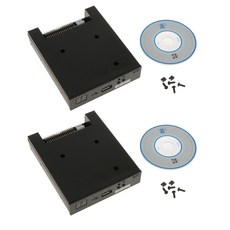 FWT 외부 3.5 인치 USB 플로피 드라이브 (3 크루 블랙 포함) (2 개 팩)