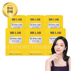 뉴트리원 비비랩 먹는 레티놀C 1000 모링가추출물 유래 비타민A 비타민C 미네랄 레티노이드 상큼한 레몬맛, 6박스, 30회분, 60g