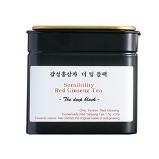 위드진 감성홍삼차 더 딥 블랙 티백차 순수홍삼차 홍삼100 홍삼천하 20p, 실크보자기로 포장해주세요, 2개, 20개입, 1.5g