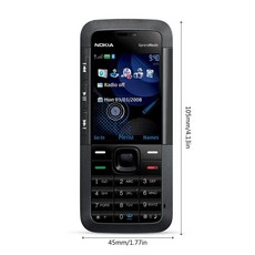 워키토키 휴대 전화 노키아 5310Xm C2 Gsm/Wcdma 3.15Mp 카메라 3G 키보드 울트라 얇은, 05 EU Black