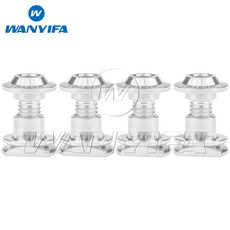 WA IFA 4SETS 와셔 신발 클램프 패드 너트 사이클링 M5 키트 볼트 나사 부품 자전거 티타늄 브레이크, ium