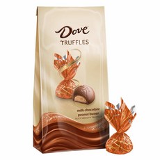 DOVE 도브 Peanut Butter Chocolate Truffles Candy 피넛 버터 초콜릿 트러플 언와인드 밀크 캔디 기프트 백 5.31oz(150g) 4개, 1개