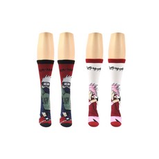 Everything Legwear Naruto Shippuden Crew Socks (2 Everything Legwear 나루토 질풍전 승무원 양말(2쌍) - 나루토 & 사쿠라