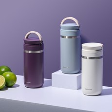 각인텀블러 락앤락 뉴메트로 투웨이 텀블러 355ml 475ml, 모닝블루, 1개