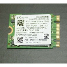 SK Hynix 128 GB Solid State Drive SSD NVMe BC501 HFM128GDGTNG-83A0A Dell VGN9P 812433