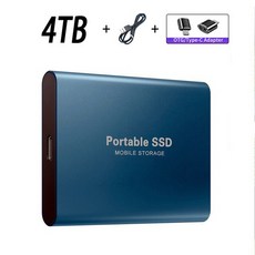 외장하드 포터블 SSD 휴대용 4TB 8TB초소형 대용량 51g 스마트기기 호환 4테라, 1. 4TB