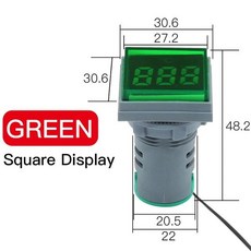 온도계 VaneAims AC 전원 공급 장치 온도 측정기 디지털 디스플레이 LED 온도계-25 ~ 150 ℃, 사각-그린-50CM, 1개