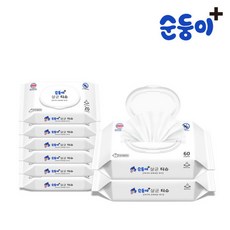 [순둥이] 2ST+6cS휴/살균티슈 캡형 60매 2팩+휴대 캡형 20매 6팩, 상세 설명 참조