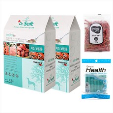 더독 닥터소프트 말랑한 소프트 사료 + 사은품, (1+1)치킨 노령견 1.2kg + 아침애, 1.2kg - 노령견습식사료