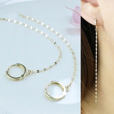 릴리앤코 14k 원터치 샤이닝 롱귀걸이