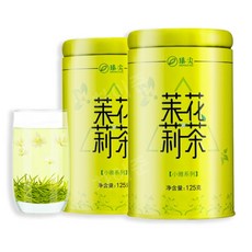 자스민차 2캔 250g 2023년 특급 농향형 말리화 진첨 사천 표설 쟈스민차, 125g, 2개, 1개입