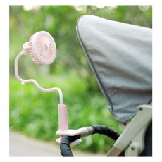 책상 유모차거치 집게혐 미니선풍기 소독분무기 헤어분무기, 핑크