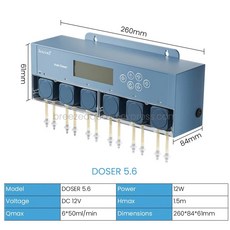 도징 Jebao 펌프 가능 자동차 2V DOSER 어항 DC 해수 프로그래밍 Jecod 스마트 5.4 5.6 블루투스 앱 수족관 담수, DOSER 5.6, 1개