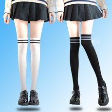 쿠피앙 여성 투톤 골프 스타킹